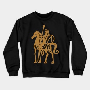 Athenian warrior on horseback Crewneck Sweatshirt